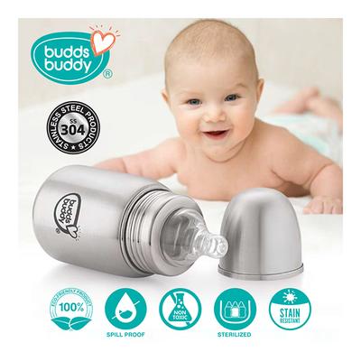 Buddsbuddy Premium Stainless Steel 3 in 1 Bottle 200 ml - Feeding & Nursing