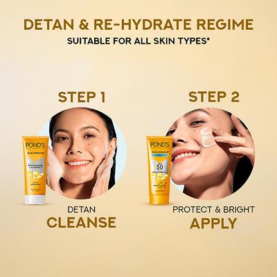 Pond's Sun Miracle SPF 50 PA+++ Creme Gel Sunscreen - Protect and Hydrate, with Hyaluronic Acid 50 gm - Face Sunscreen