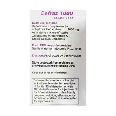 Ceftaz 1gm Injection 1's - Bacterial Infections-Cep