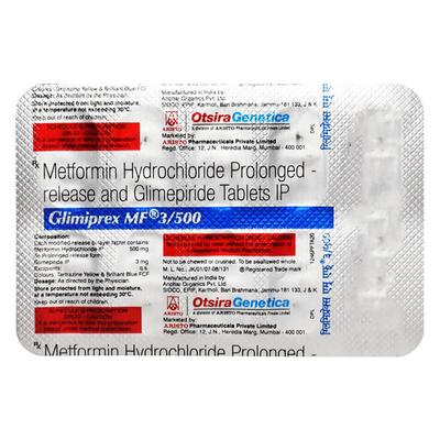 GLIMIPREX MF 3/500 Tablet 10's - Diabetes-Ant