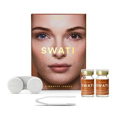 Swati Cosmetics Coloured Lenses Bronze 6 Month Contact Lenses ( - 1.75) 1's - Eyecare Lenses