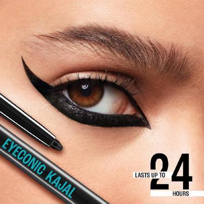 Lakme 9 to 5 Eyeconic Kajal, Smudgeproof, Waterproof, lasts upto 24 Hrs, Deep Black (Pack Of 2 x 0.35gm) 1's - Kajal & Kohls