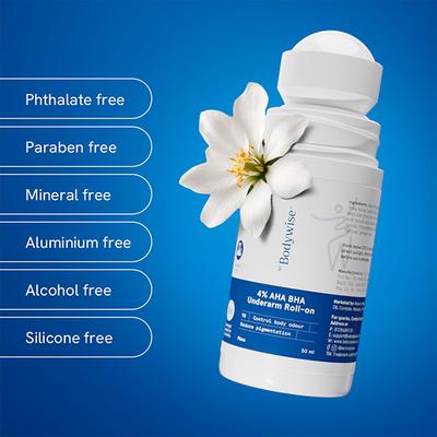 Be Bodywise 4% Aha Bha Underarm Roll On - Floral Fragrance 50 ml - Women Deodorants/Roll-Ons