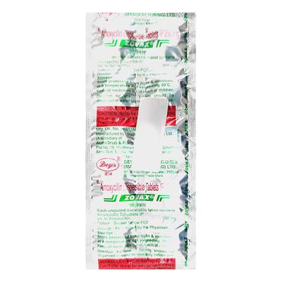 Zovax 250mg Tablet 10'S - Bacterial Infections-Pen