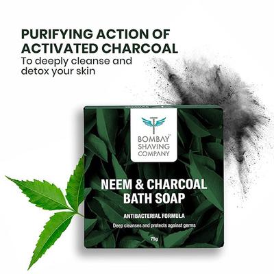 Bombay Shaving Company Charcoal and Neem Bath Soap 3,75gm Each 3's - Soaps