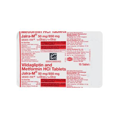 Jalra M 50/850mg Tablet 15'S - Diabetes-Ant