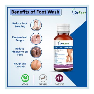 Dr Foot Foot Wash - Tea Tree Oil + Menthol 100 ml - Foot Creams & Lotions