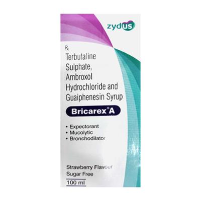 BRICAREX A SUGAR FREE STRAWBERRY FLAVOUR Syrup 100ml - Cough And Cold-Cou