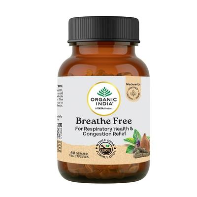 Organic India Breathe Free Veg Capsule 60's - Speciality Medicines