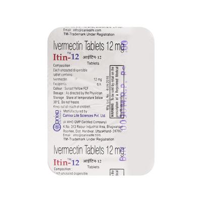 Itin 12mg Tablet 2'S - Parasitic Worms-Ant