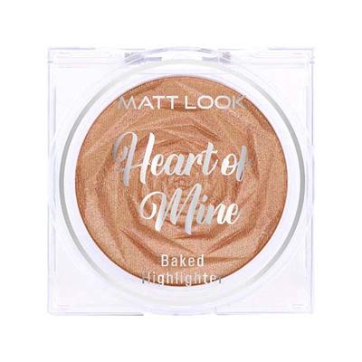 Matt Look Heart of Mine Baked Highlighter, Natural Luminous Glow, Blend Seamlessly, Ultra Pearlized Pigments, Suitable for All Skin Types, So Hollywood 8 gm - Highlighters & Illuminators