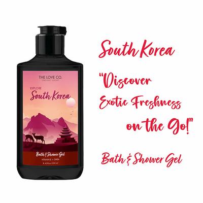 The Love Co. South Korea Shower Gel for Women Hydrating Moisturizing Body Care 100% Vegan Paraben Free 250 ml - Shower Gels & Body Wash
