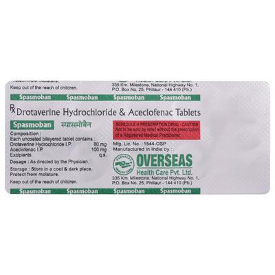 SPASMOBAN 80 Tablet 10's - Pain relief-Nsa