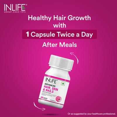 INLIFE Advanced Hair, Skin and Nails Capsule 60's - Hair & Skin