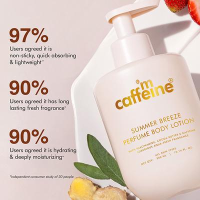 Mcaffeine Summer Breeze Perfume Body Lotion With Niacinamide and Cocoa Butter, Fresh Aquatic Fragrance 300 ml - Creams/Oils/Lotions