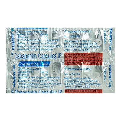 Gabantin 400mg Capsule 10'S - Epilepsy/Convulsion-Ant