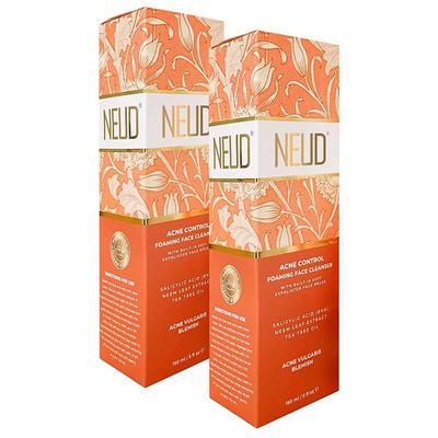 NEUD Acne Control Foaming Face Cleanser With Salicylic Acid, Neem and Tea Tree Oil (150ml X 2) 2's - Skin-Treatment