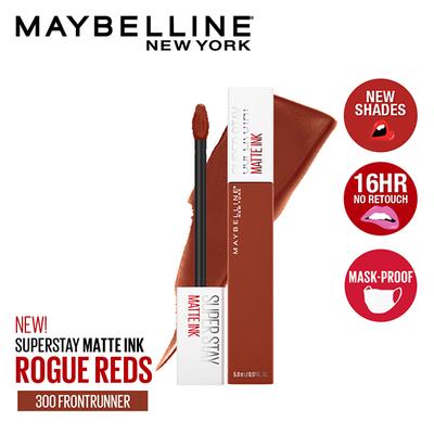 Maybelline New York Super Stay Matte Ink Liquid Lipstick x Rogue Reds, 305 Unconventional 5 ml - Lipsticks