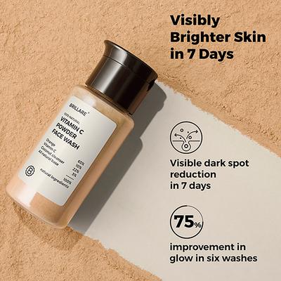 Brillare Vitamin C Powder Face Wash For Glowing, Bright Looking Skin 15 gm - Face Wash & Cleansers