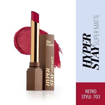 Blue Heaven Hyperstay Super Matte Lipstick Retro Style 703 2.2 gm - Lipsticks
