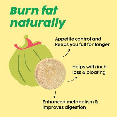 Plix The Plant Fix Garcinia Cambogia For Weight Loss I 15 Effervescent Tablets, For Unisex 4's - Weight Loss