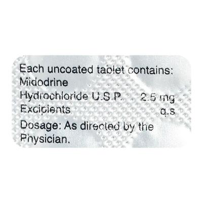 MIDORISE 2.5 Tablet 20's - Hypotension-Vas