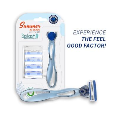 Summer By Zlade Splash III Triple-Blade Hair Removal Razor For Women - 1 Handle + 4 Cartridges 1s - Shaving & Hair Removal