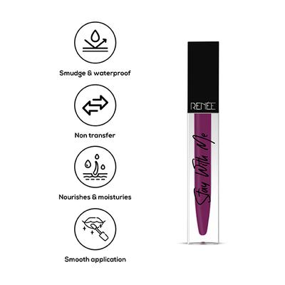 Renee Stay With Me Matte Lip Color Thirst For Wine 5 ml - Liquid Lipsticks