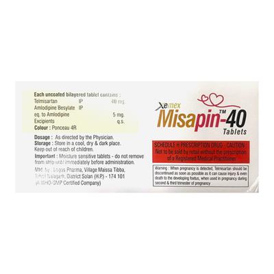 MISAPIN 40 Tablet 15's - Hypertension-Ang