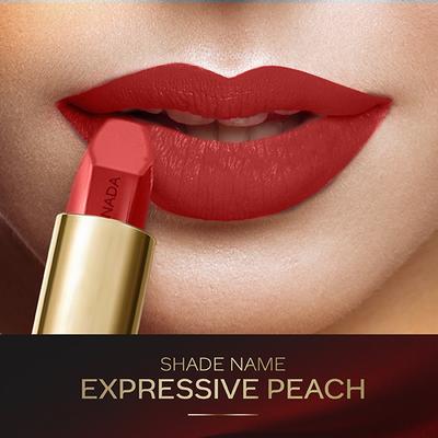 Faces Canada Matte Addiction Lipstick Luxurious Comfort with Mulberry Oil & Shea Butter Hd Finish Expressive Peach 04 3.7gm - Lipsticks