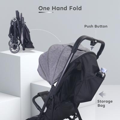 R for Rabbit Pocket Air Stroller Stroller - Gray 1's - Baby Safety