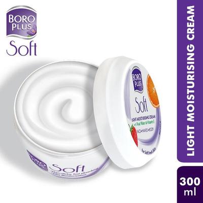 Boro Plus Soft Light Moisturising Cream With Fruit Water & Vitamin E 300 ml - Face Moisturizers