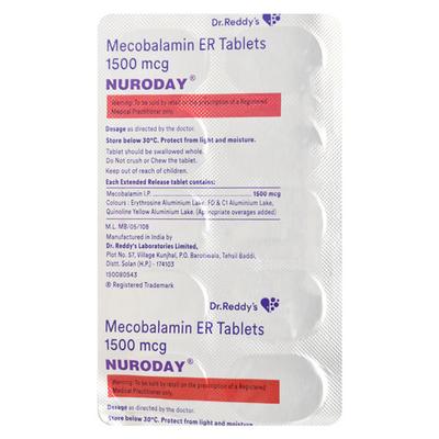 Nuroday Tablet 10'S - Nootropics And Neurotrophics