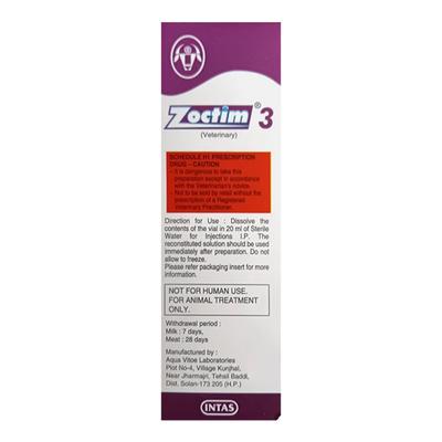 ZOCTIM (VET) 3 Injection 1's - Veterinary-Pharma