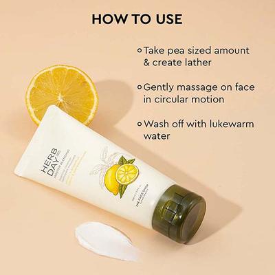 The Face Shop Herbday 365 Masterblending Foaming Cleanser Lemon 100 ml - Face Wash & Cleansers