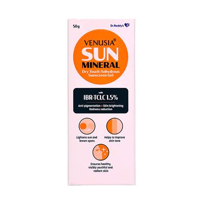 VENUSIA SUN MINERAL SPF 65+ PA ++++ UVA+UVB+IR Sunscreen Gel 50g - Sun Protectors-Emo