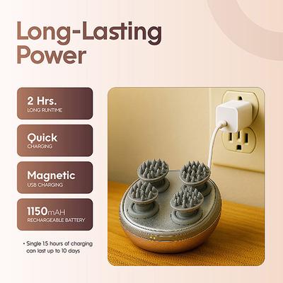 Ikonic Me ZEN Electric Scalp Massager-Pearl White Rosegold 1's - Massagers