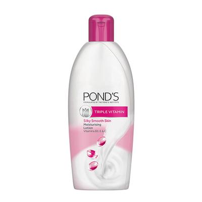 Pond's Triple Vitamin Silky Smooth Skin Moisturising Lotion Vitamins B3, E&C 100ml - Lotions & Creams