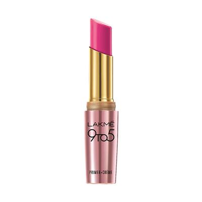 Lakme 9To5 Primer + Creme Lip Color Pink Shock Cp6 3.6 Gm - Lipsticks