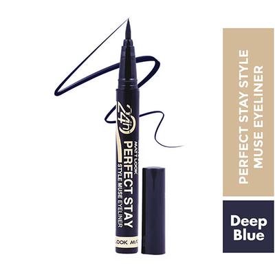 Matt Look perfect Stay Style Muse Eyeliner 24 Hours Smudge Proof Precise Ultra Fine Deep Blue 1 gm - Eyeliners