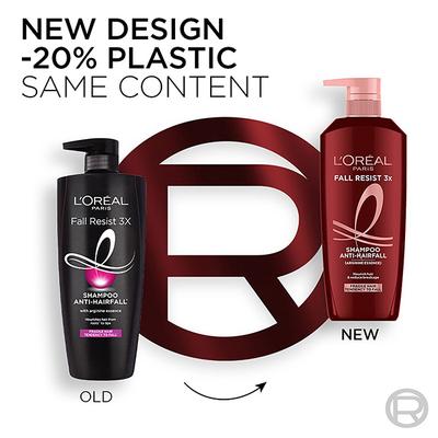 L'Oreal Paris Fall Resist 3X Anti Hairfall Shampoo with Arginine Essence 650ml - Shampoos