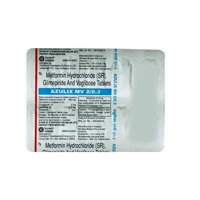 Azulix MV 2/0.3mg Tablet 10'S - Diabetes-Ant