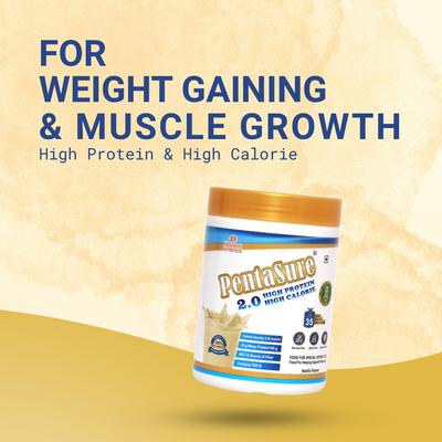 PentaSure 2.0 High Protein High Calorie Powder - Vanilla Flavour 400 g - Daily Health Drinks