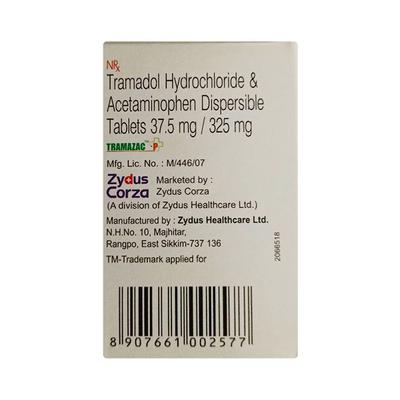 TRAMAZAC P Tablet 10'S - Pain relief-Ana