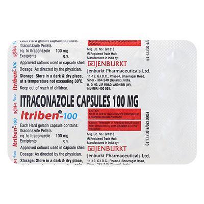 Itriben 100mg Capsule 10'S - Fungal Infections-Anf