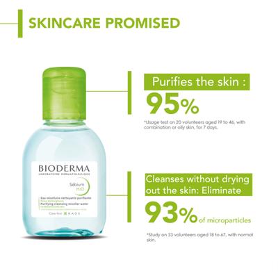 Bioderma Sebium H2O Purifying Cleansing Micellar Water 100 ml - Face Scrubs