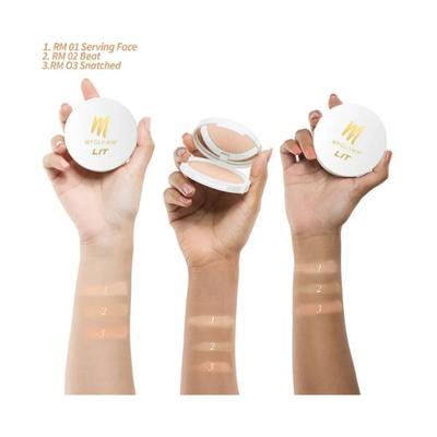 Myglamm LIT Radiant Matte Compact with Optical Blurring Effect-RM 03 Snatched 9gm - Compact Powder