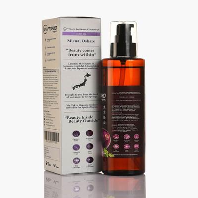 VIA TOKYO ORGANIC Red Onion & Tubaki Hair Oil, Hair Growth & Hair Fall Control, No Sulphates, No Paraben 200 ml - Hair Oils