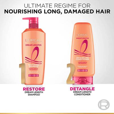 L'Oreal Paris Dream Lengths Restoring With Vegetal keratin and Castor Oil Shampoo 340 ml - Shampoos
