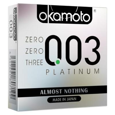 Okamoto 003 Platinum Condoms 3's - Plain/Flavoured Condoms